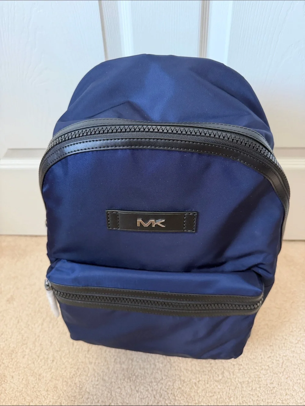 Michael Kors Navy and Black Compact Nylon Backpack